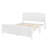 Queen Size Platform Bed, Solid Wood Platform Bed with Support Slats and Strong Structure, No Box Spring Needed, White-1971586765-1971586755