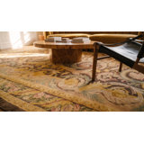 Antique Oversized Savonnerie French Floral Knotted Rug