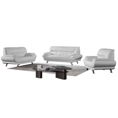 Chaise en similicuir blanc American Eagle Design AE709