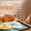 Tapis chauffant pour les aliments - Tapis chauffant pleine surface à chauffage rapide, enroulable et portable avec 6 réglages de température et minuterie réglable de 1 à 4 heures, tapis chauffant en silicone pour buffet de fête (vert grisâtre)