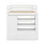 Lit mezzanine double avec bureau, garde-robe, tablettes et tiroirs-1206985184