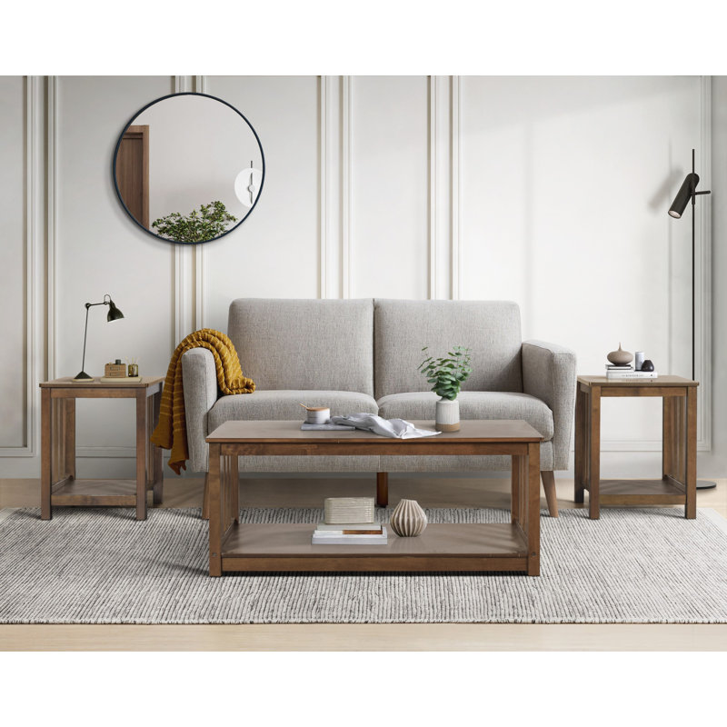 Norielle 3 Piece Coffee Table Set, Brown