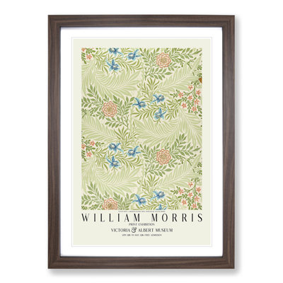 Larkspur Pattern with Border by William Morris - Picture Frame Painting on MDF