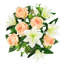 Artificial Mixed Rose Stargazer Lily Flower Stem Bush Bouquet-1158018284