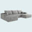Canapé modulaire Boneless Cloud avec 1 repose-pieds, canapé rembourré minimaliste moderne, canapé en U confortable pour le salon, canapé d'angle-106958764-106958765-106958770