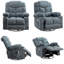 Fauteuil inclinable surdimensionné à bascule pivotant de massage de 38 po, avec chaleur et vibration à 8 points, port USB, porte-gobelets-1557860802