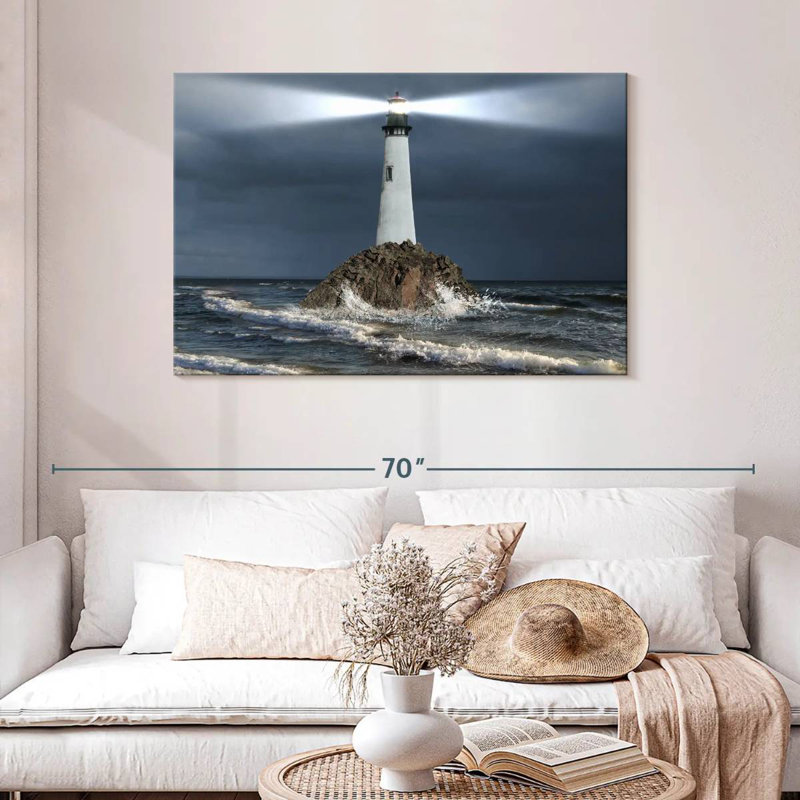 Faisceau lumineux du phare, H 30 po x l 45 po