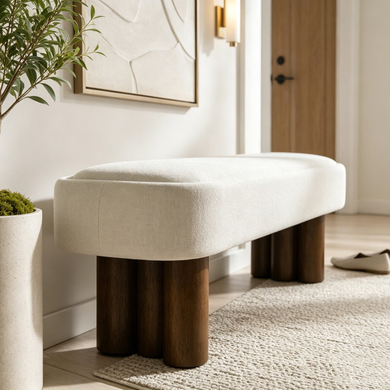 Banc rembourré 51,57 L, Beige