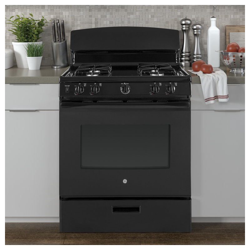 30" 4.8 cu. ft. Freestanding Gas Range, Black