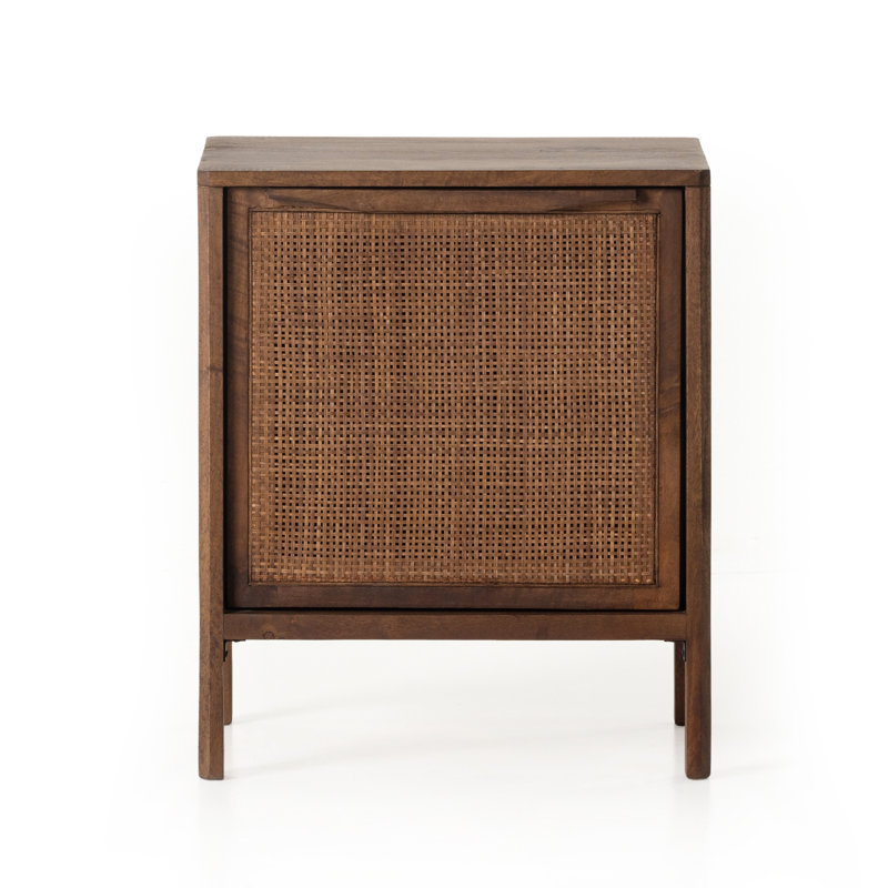 Sydney Nightstand, Left, Brown Wash/Brown Cane