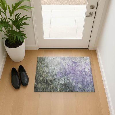 Premium Machine Washable Slesnick AMF1674 Abstract Rug