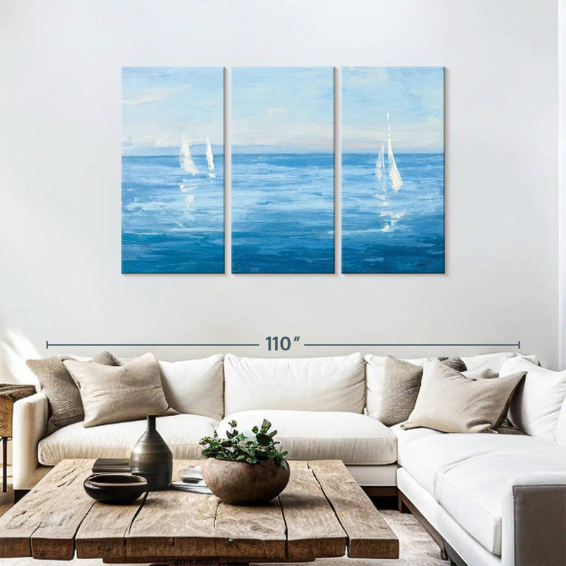 Gillard voile ouverte avec turquoise, H 48 po x l 74 po