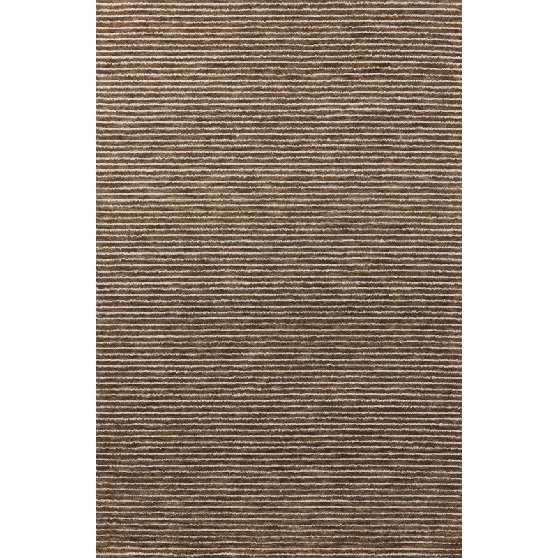 Ebern Designs Malpass Mocha / Ivory Area Rug, Square 1'6"