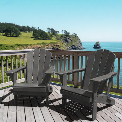 Chaise de foyer d'extérieur pliable en PEHD Adirondack