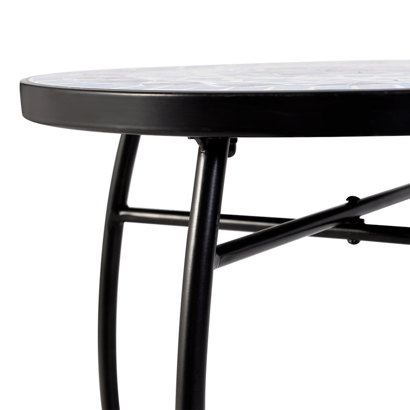 Funkstown Round Glass Outdoor Bistro Table - 36 cm W 36 cm D