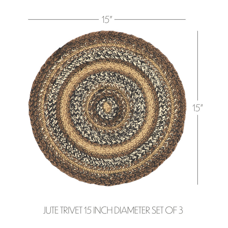 Ensemble de 3 sous-pieds en jute espresso 15