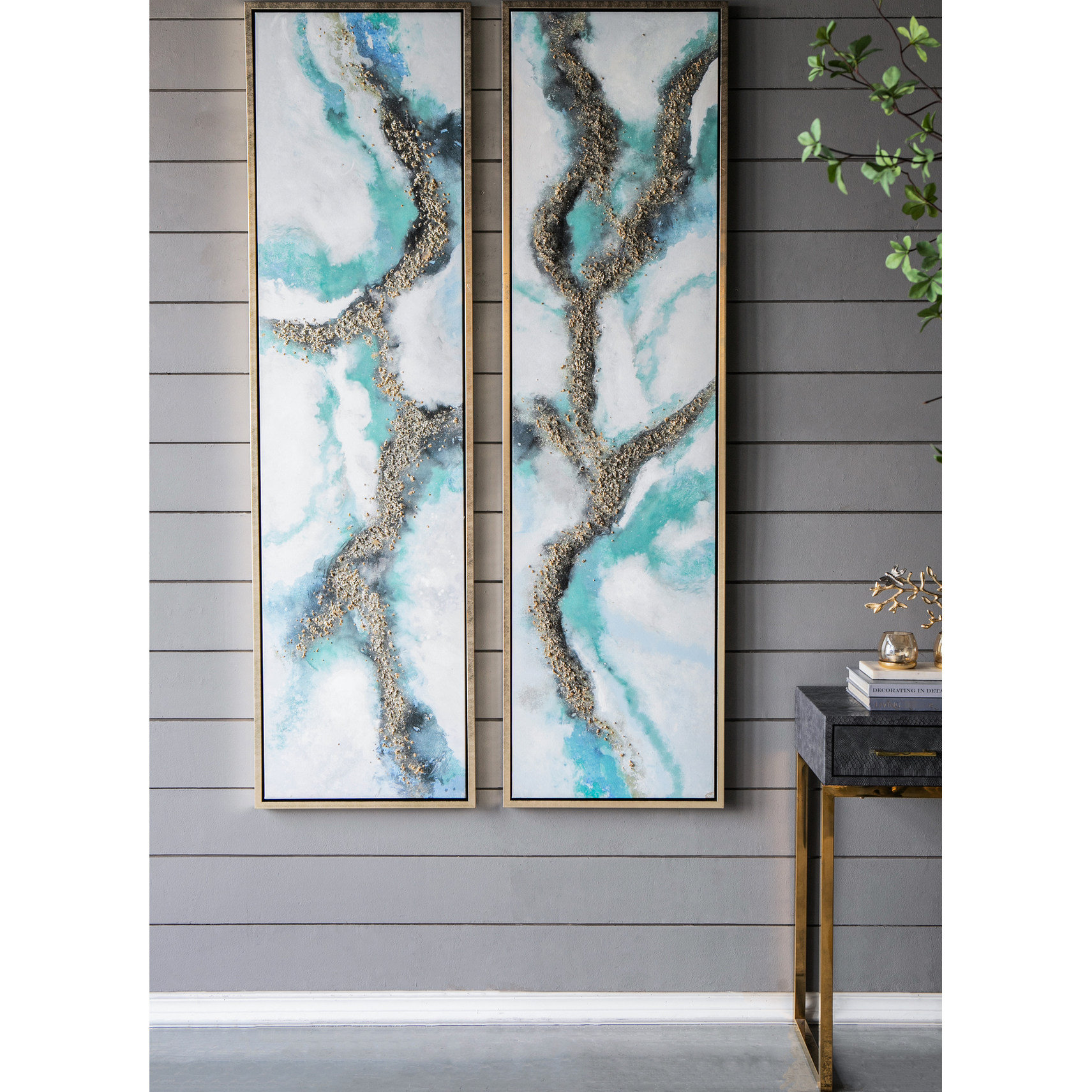 Hokku Designs Of 2 Modern Abstract Oil Paintings, 20