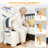 Bedside Commode, Portable Toilet For Adults, Commode Chair For Toilet With Arms Blue