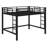 Sturdy Metal Loft Bed With Ladder And Guardrails-247964963