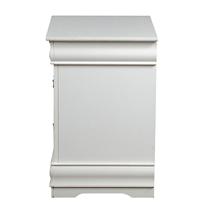 Table de chevet blanche à 2 tiroirs, White