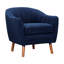 Chaise d'appoint Mid-Century moderne en chenille 1pc-379170334