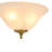 3-Light Bowl Alabaster Glass Flush Mount