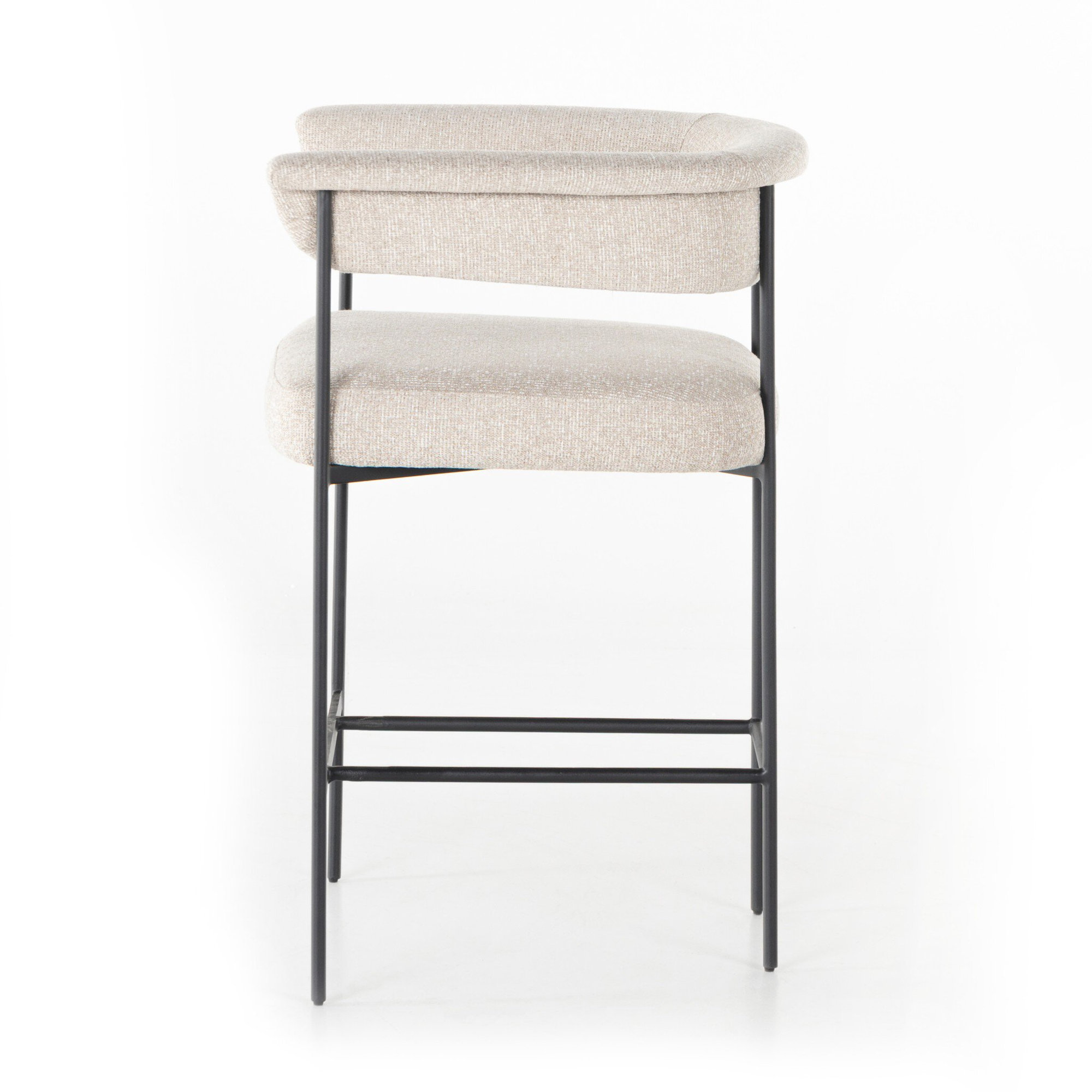 Lyssa Counter and Bar Stool, Light Camel Polyester, Solid, Counter Stool (26.5" Seat Height)