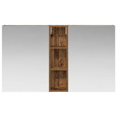 Wall Mounted Mirrored Bathroom Cabinets 6 Shelves with Mirror