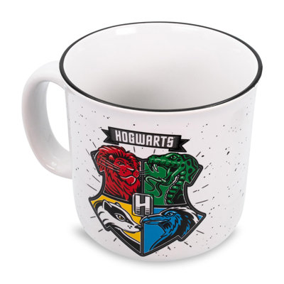 Tasse de campeur en céramique Harry Potter Poudlard Crest | Peut contenir 20 onces