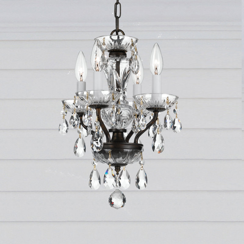 Malpaso 4 - Light Dimmable Classic / Traditional Chandelier, English Bronze, Italian