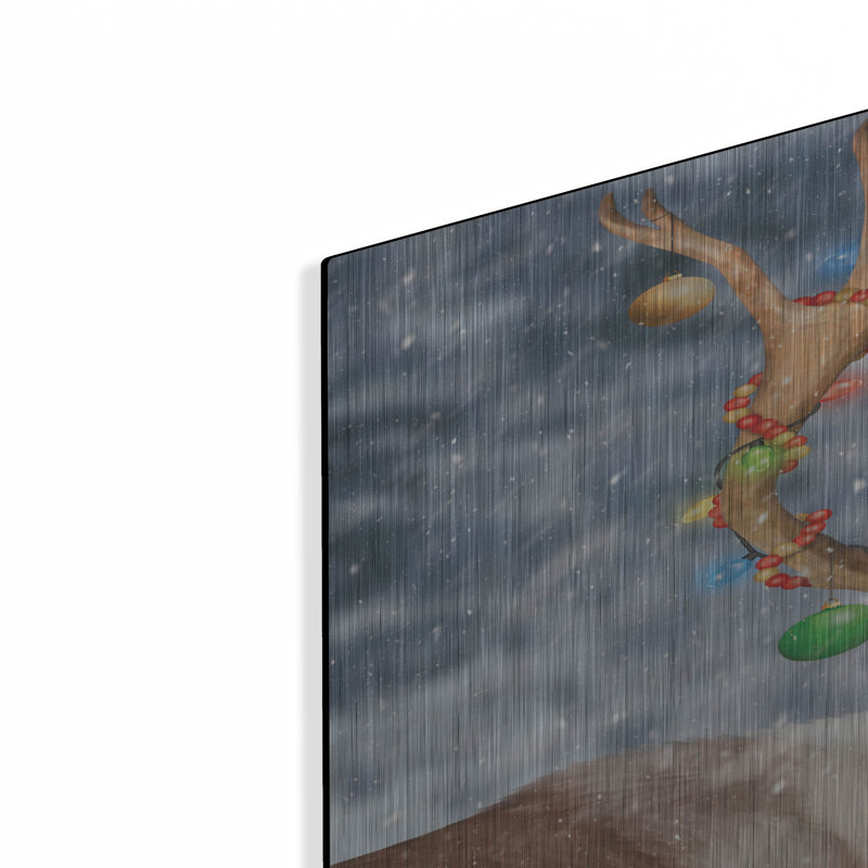  «Christmas Lights Reindeer» par Lauren Rader, art mural en métal, 24 po x 36 po, H 36 po x l 24 po
