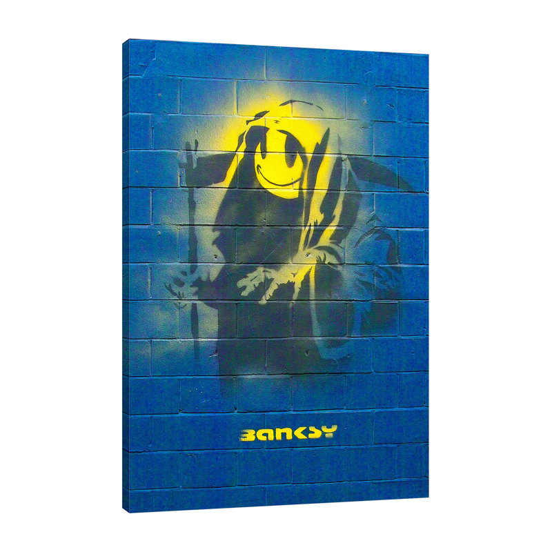 Grin Reaper by Banksy - Wrapped Canvas Print, 46cm H x 30cm W x 4cm D