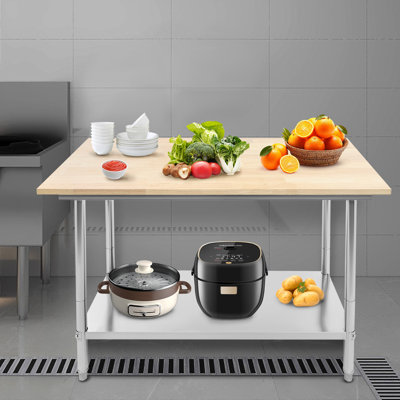 Work Table With Undershelf 48(D)*24(W)*33.46(H)In