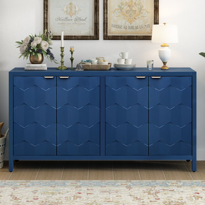  Buffet luxueux avec portes en nid d'abeille, armoire de rangement pour le hall d'entrée, salon