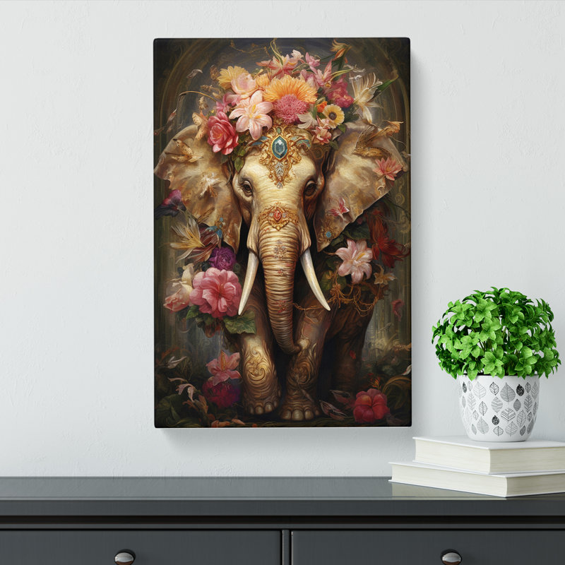 Elephant Baroque - Wrapped Canvas