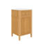 Meuble-lavabo de 20 po avec lavabo, meuble-lavabo autonome avec porte à fermeture silencieuse, tiroir inclinable et support réglable, poignées en bois