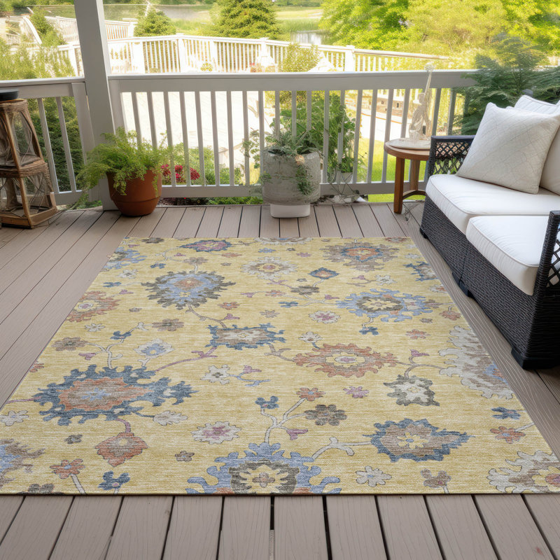Machine Washable Indoor/Outdoor Segin ACN1218 Rug, Rectangle 9' x 12'