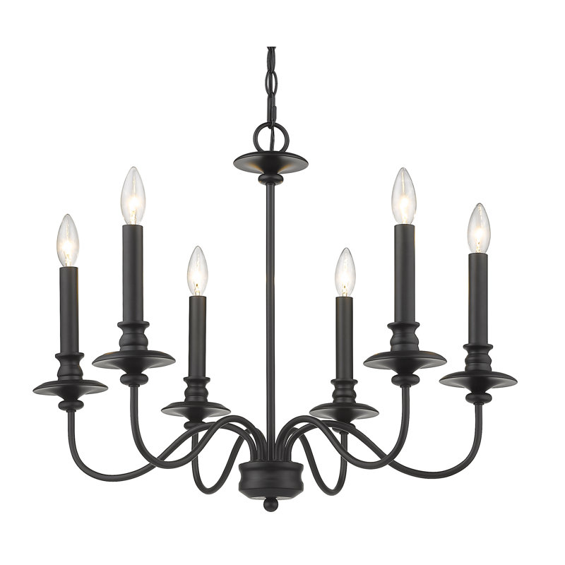 Lustre classique à 6 lumières de style bougie Hambly