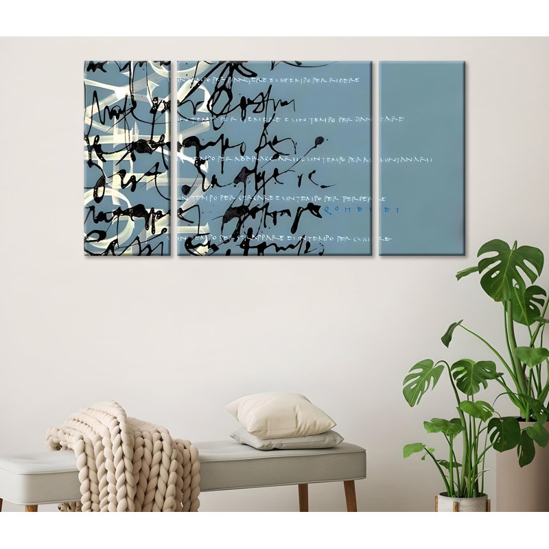 Stunning 3-Piece Decorative Canvas Painting Set, 7.9 x 17.7 inches (2 Pieces), 17.7 x 17.7 inches (1 Piece) | 50% Cotton / 50% Polyester, 100% Wooden Frame (Thickness: 0.8 inches) | Eye-Catching Digital Art for Home Decor