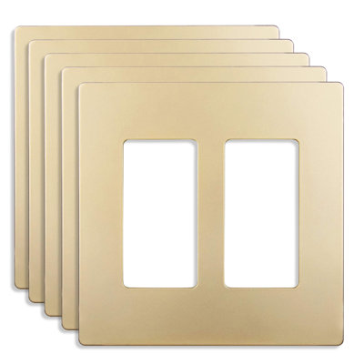 Screwless 2-Gang Decorator Wall Plate
