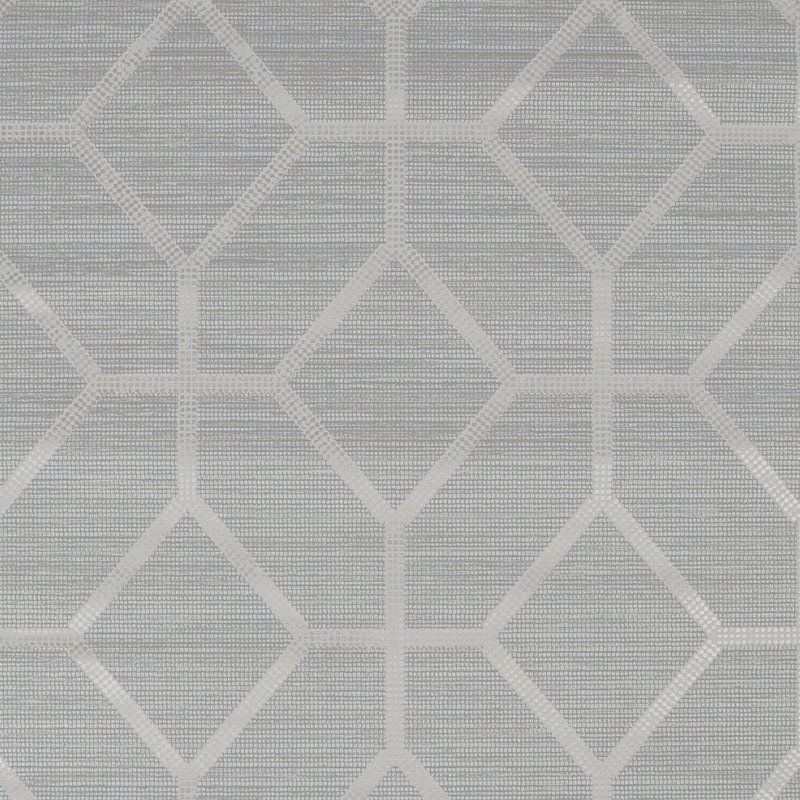 Asscher Geometric Vinyl Metallic Wallpaper Double Roll, Beige
