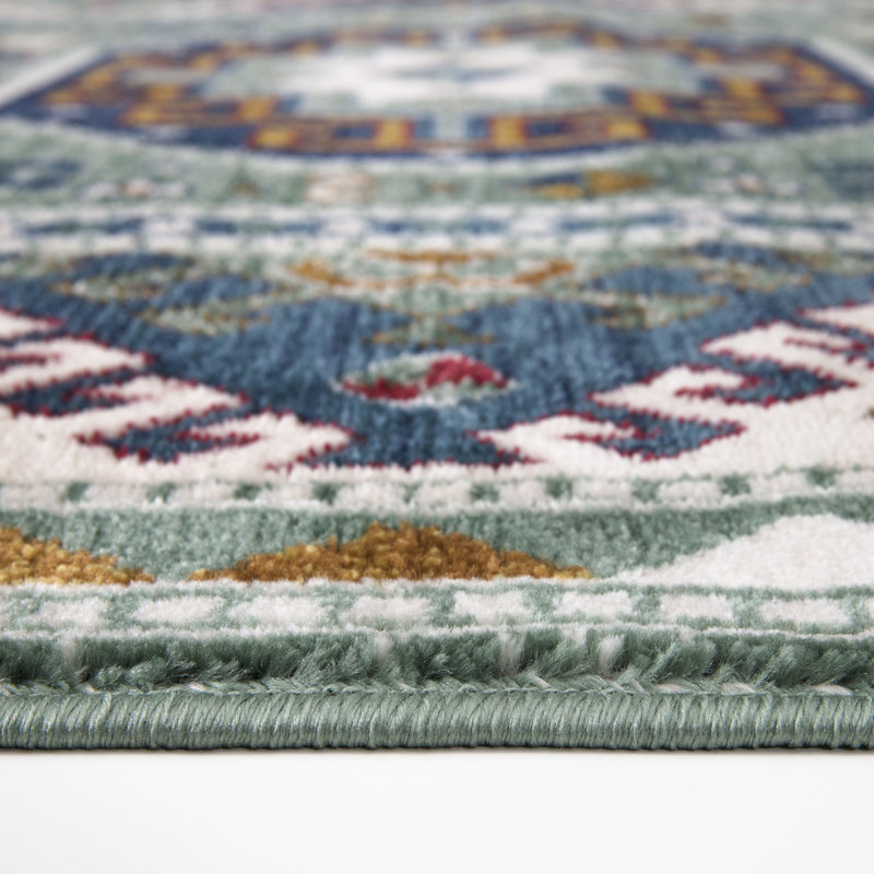 Brayhan Green Indoor/Outdoor Rug, Rectangle 50 x 80cm