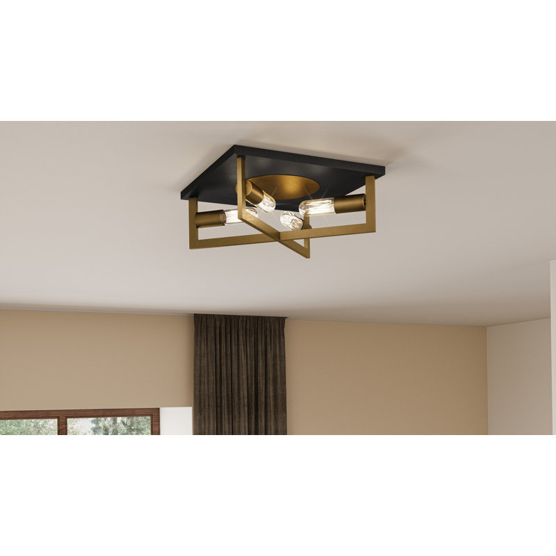 Flush Mount, Light Aged Brass