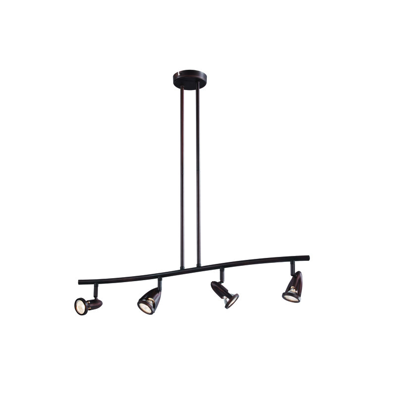 Ensemble de rail d’éclairage 4 lumières bloxom, Bronze huilé
