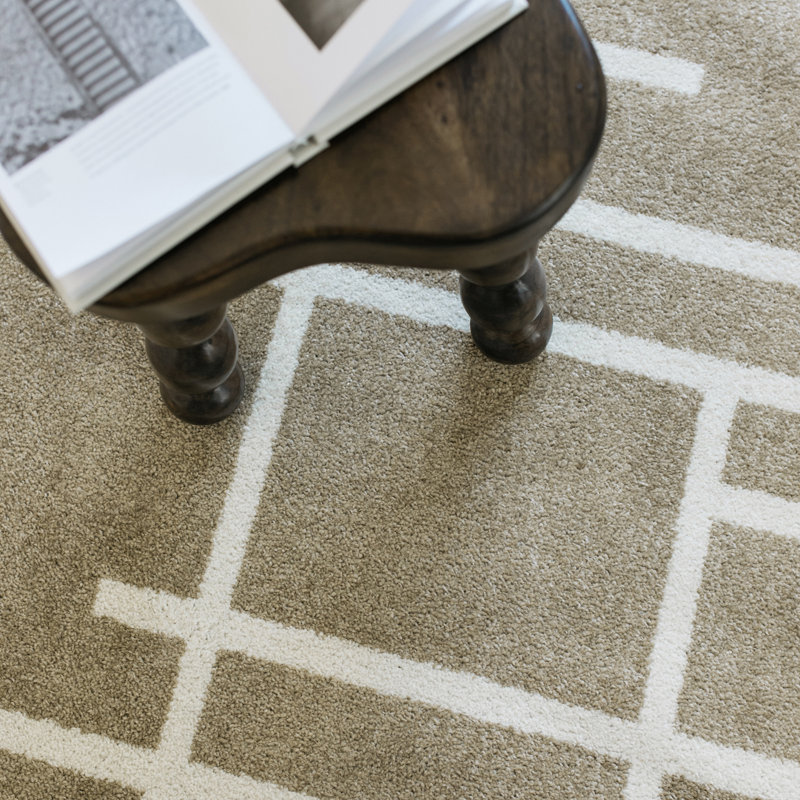 Tapis beige / ivoire Hennings, Rectangle 7 pi 10 po x 10 pi