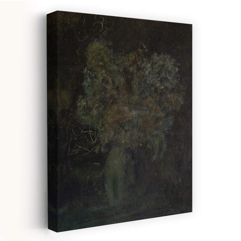 Art contemporain, art floral rétro, H 24 po x l 16 po