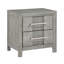 Table de chevet contemporaine 2 grises avec rangement spacieux pour une chambre à coucher moderne