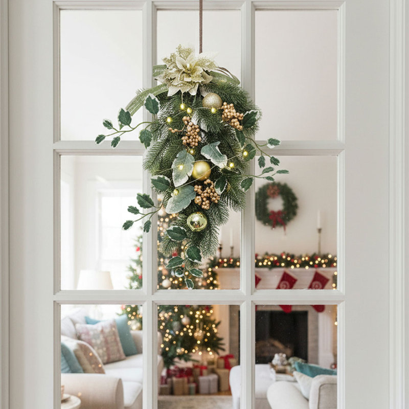 Lighted Faux Garland with Lights
