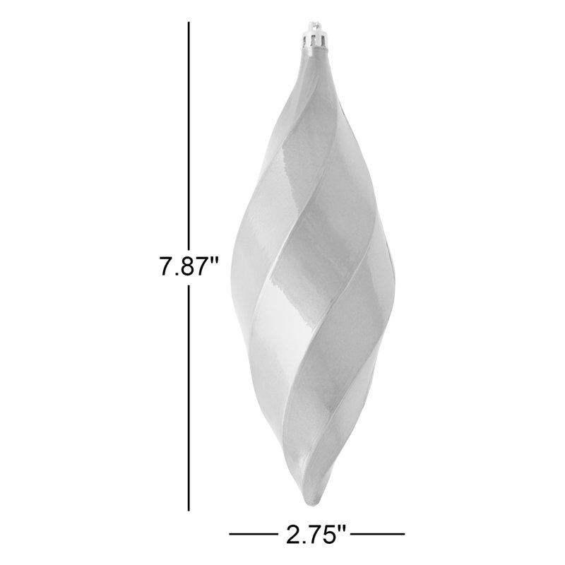 Ornement tourbillon de 8 po, Rose doré brillant