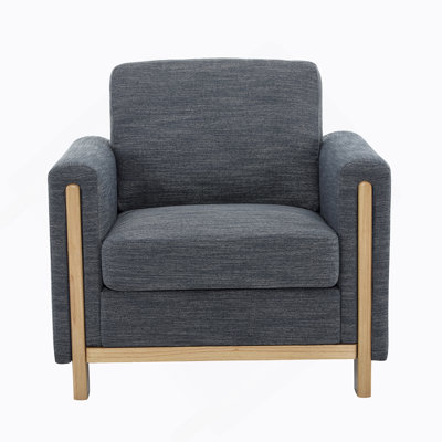 Fauteuil rembourré en tissu Harmonia